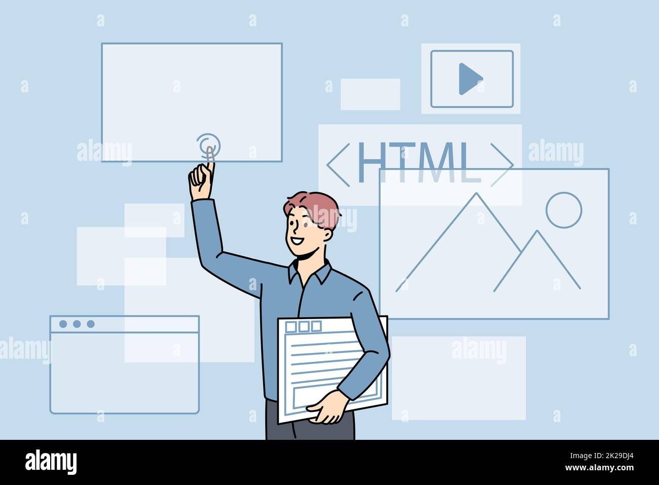 Computerprogrammierung und HTML-Konzept Stockfoto