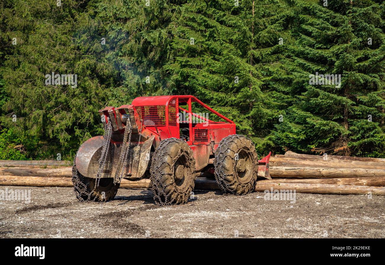 Protokollierung-Traktor Stockfoto