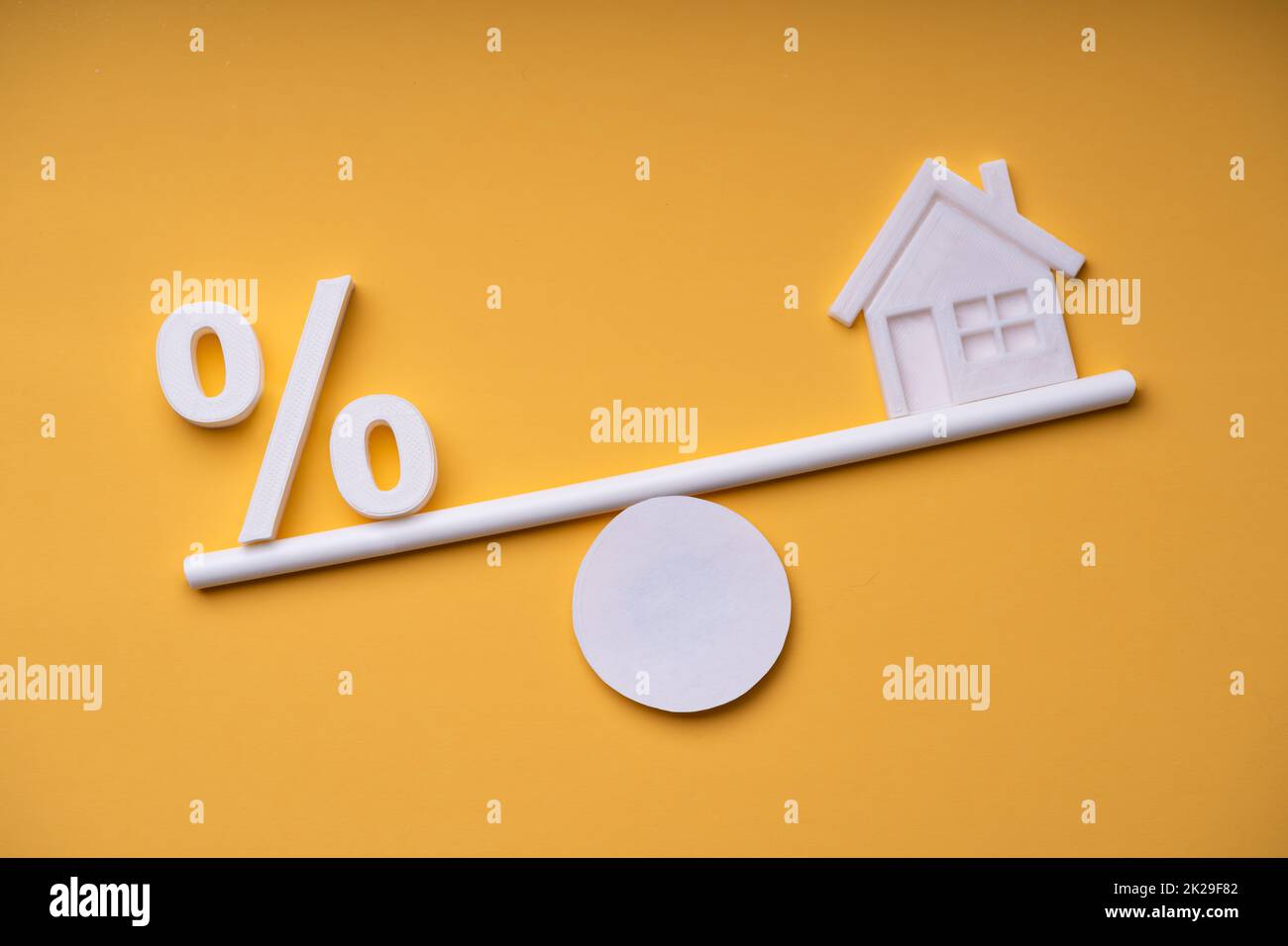 Zinssatz Des Hauses In Prozent Stockfoto