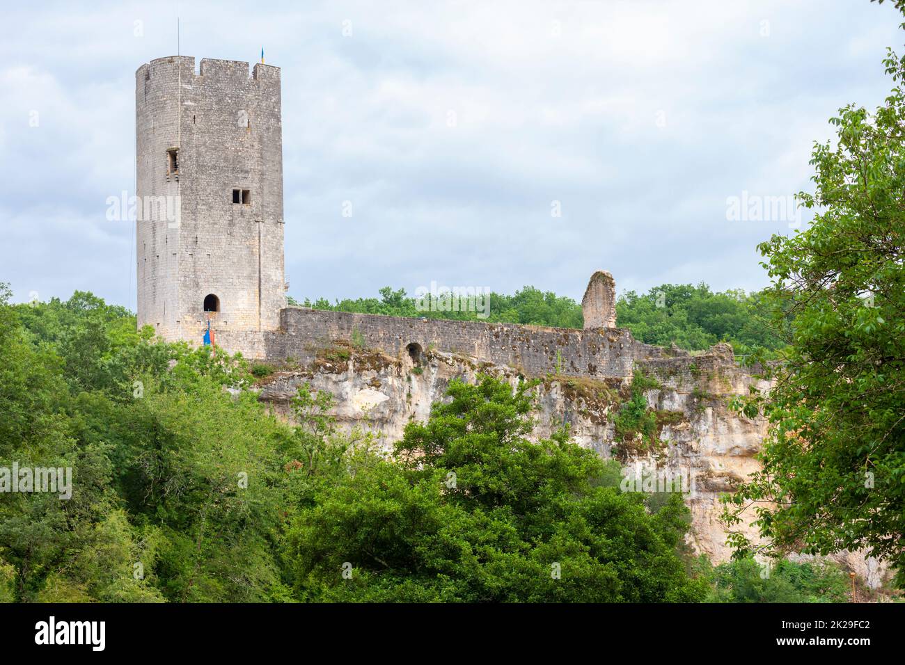 Schloss Gavaudun in Lot-et-Garonne, Aquitaine, Frankreich Stockfoto