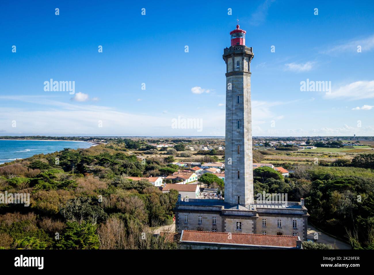 Whale Lighthouse - Phare des baleines - in Re Island Stockfoto
