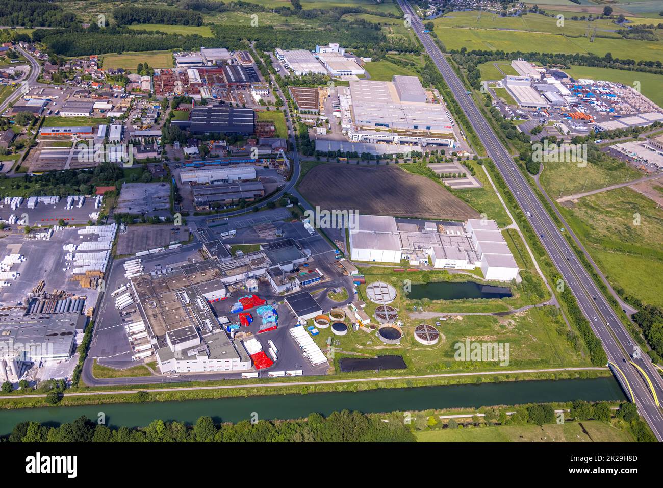 Luftaufnahme, Industriegebiet Zollstraße und Siegenbeckstraße, Uentrop ...