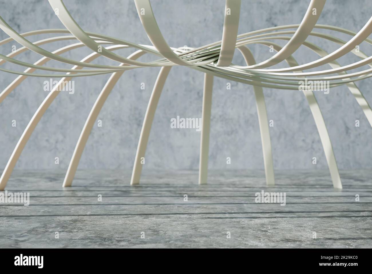 Leere abstrakte Raum 3D Rendering Stockfoto