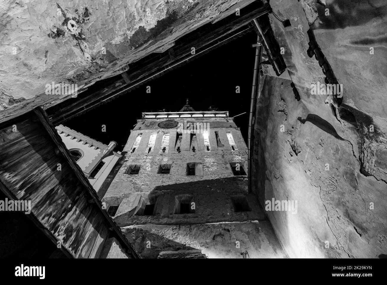 Die historische Stadt Sighisoara in Transilvania Rumänien Stockfoto