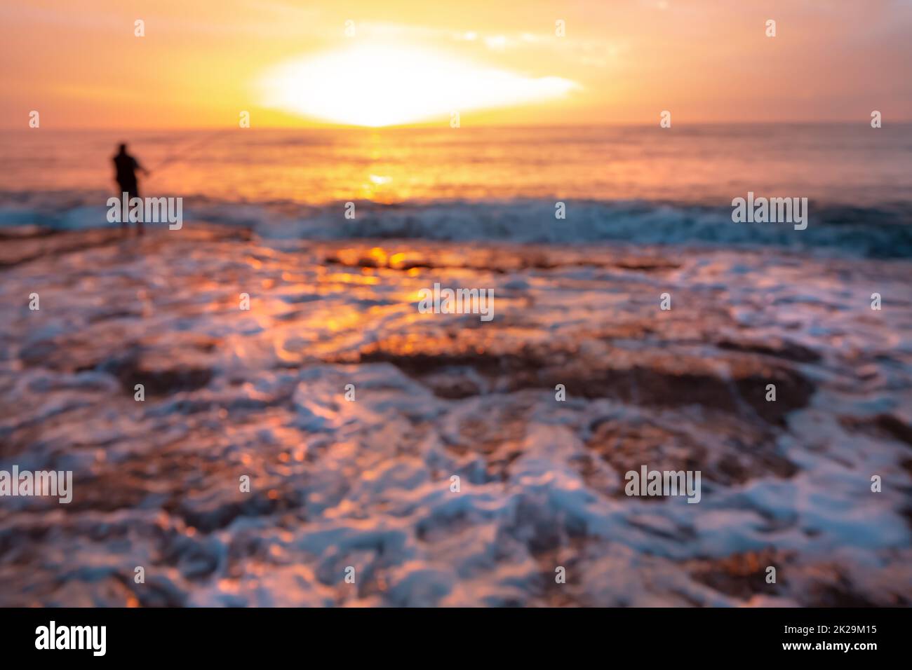 Unschärfer Strandhintergrund Stockfoto