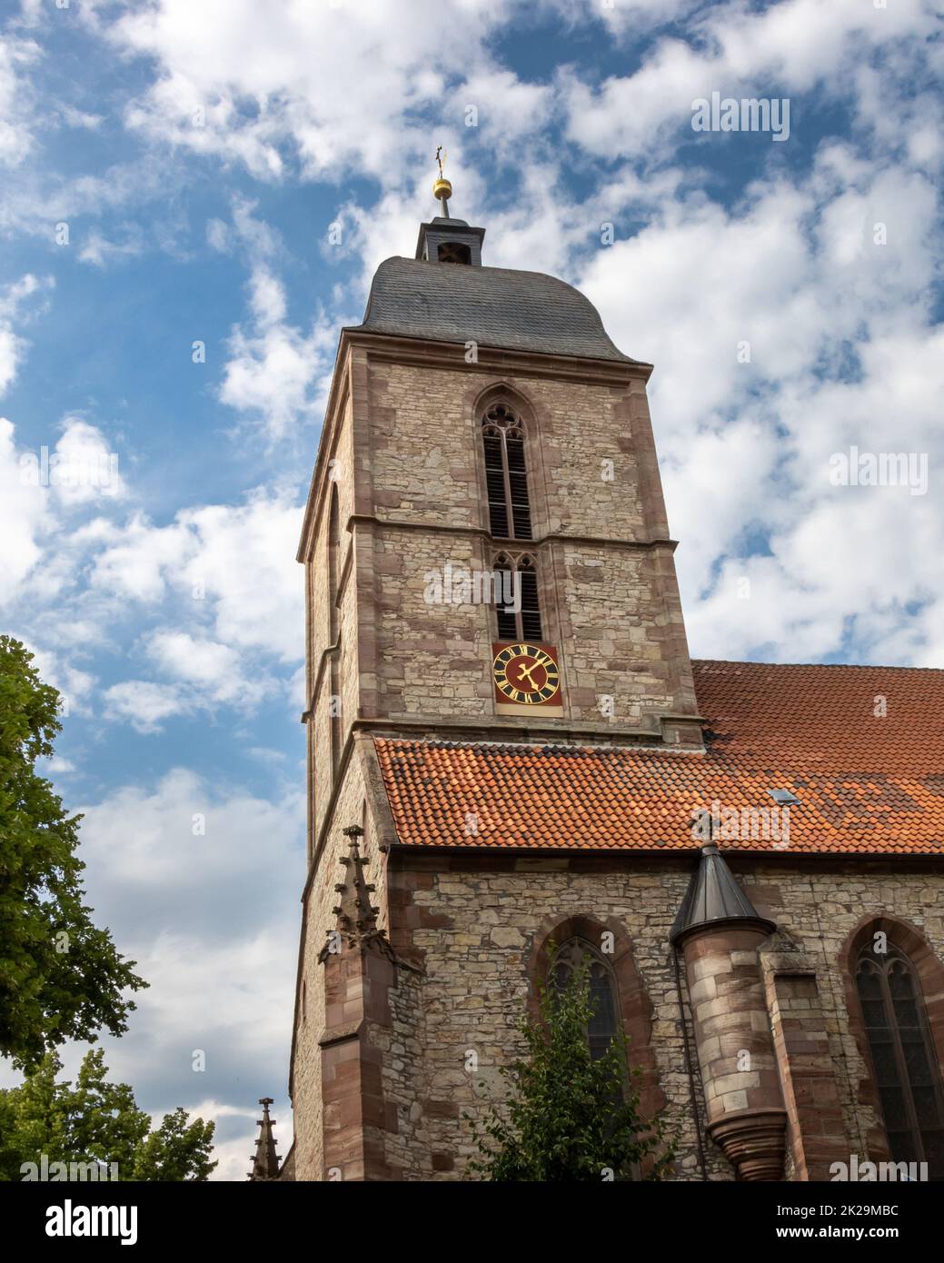 Die evangelische Lutherische Pfarrkirche St. Albani ist eine gotische Saalkirche mit drei Schiffen in GÃ¶ttingen in Niedersachsen. Stockfoto
