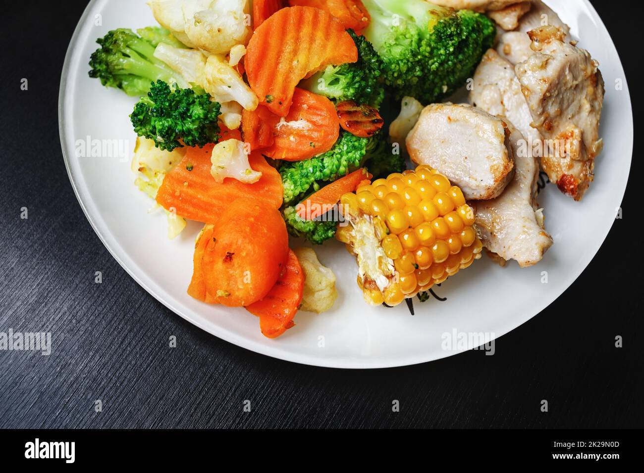 Gemüse, Hühnerfilet Stockfoto