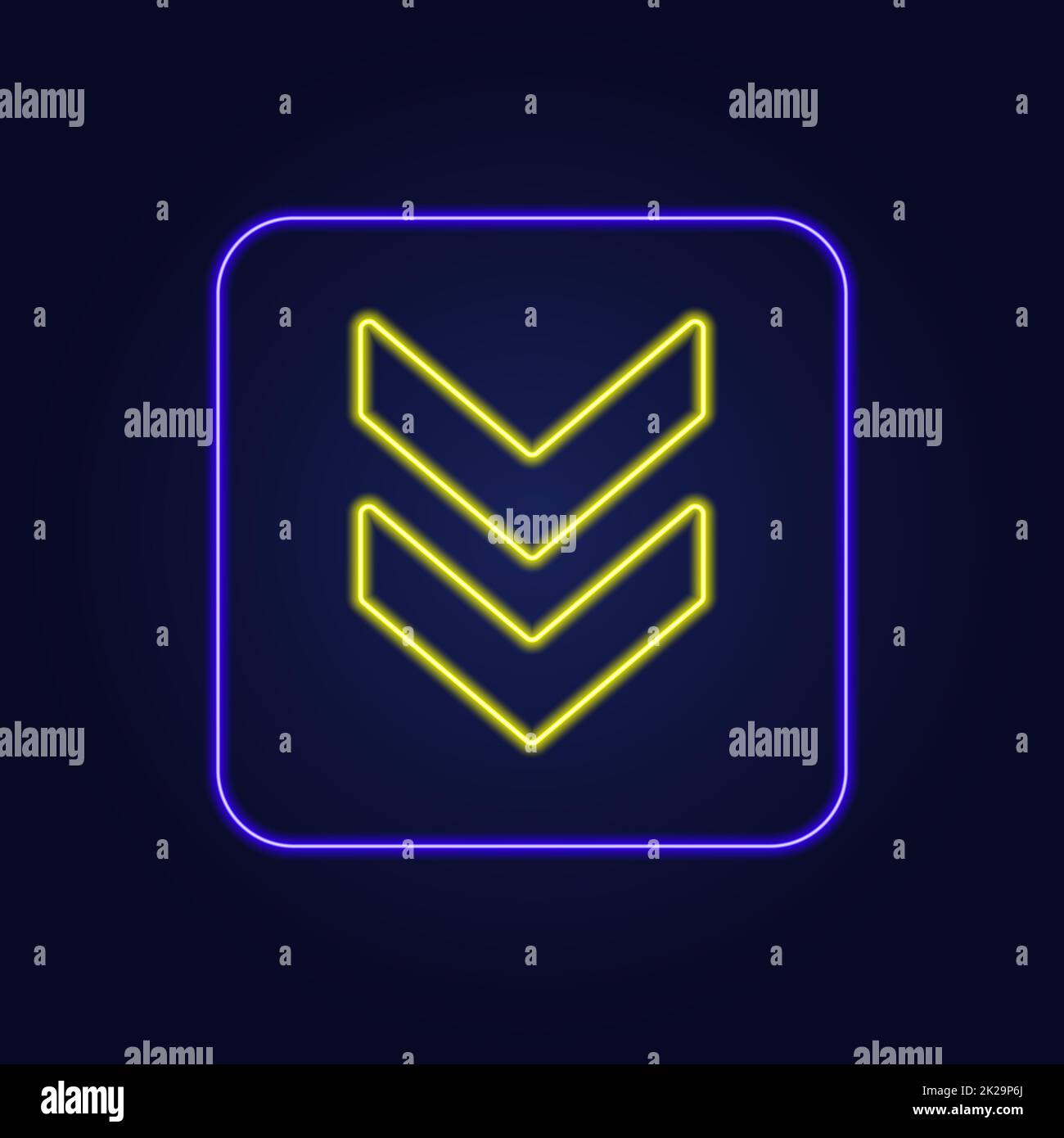 Wunderschönes, farbenfrohes Neon-Symbol mit Linkspfeil – Vektor Stockfoto