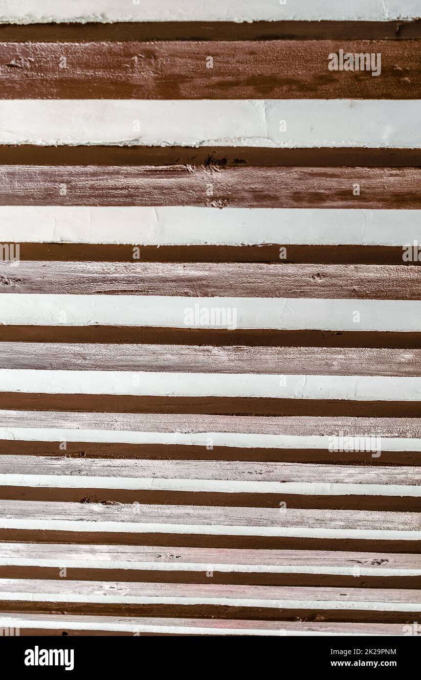 Alte Holzbalkendecke, architektonische Details Stockfoto