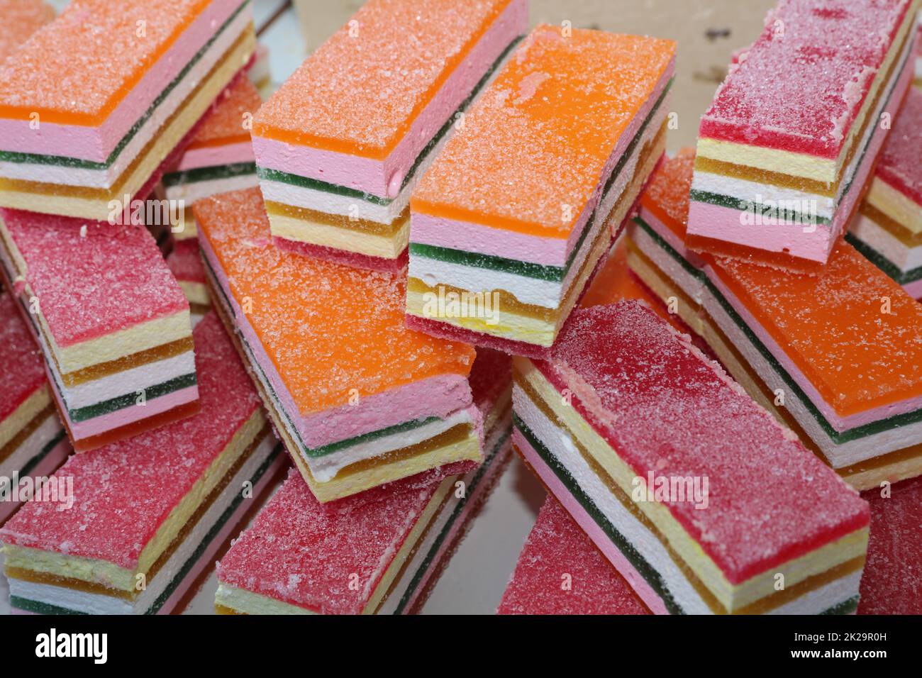 Süßigkeiten auf dem Straßenmarkt in Jerusalem. Israel Stockfoto