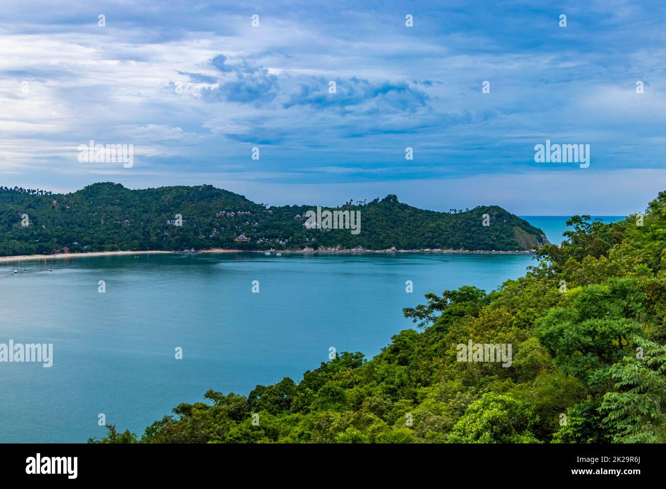 Panorama Thong Nai Pan Beach, Koh Phangan Surat Thani Thailand. Stockfoto