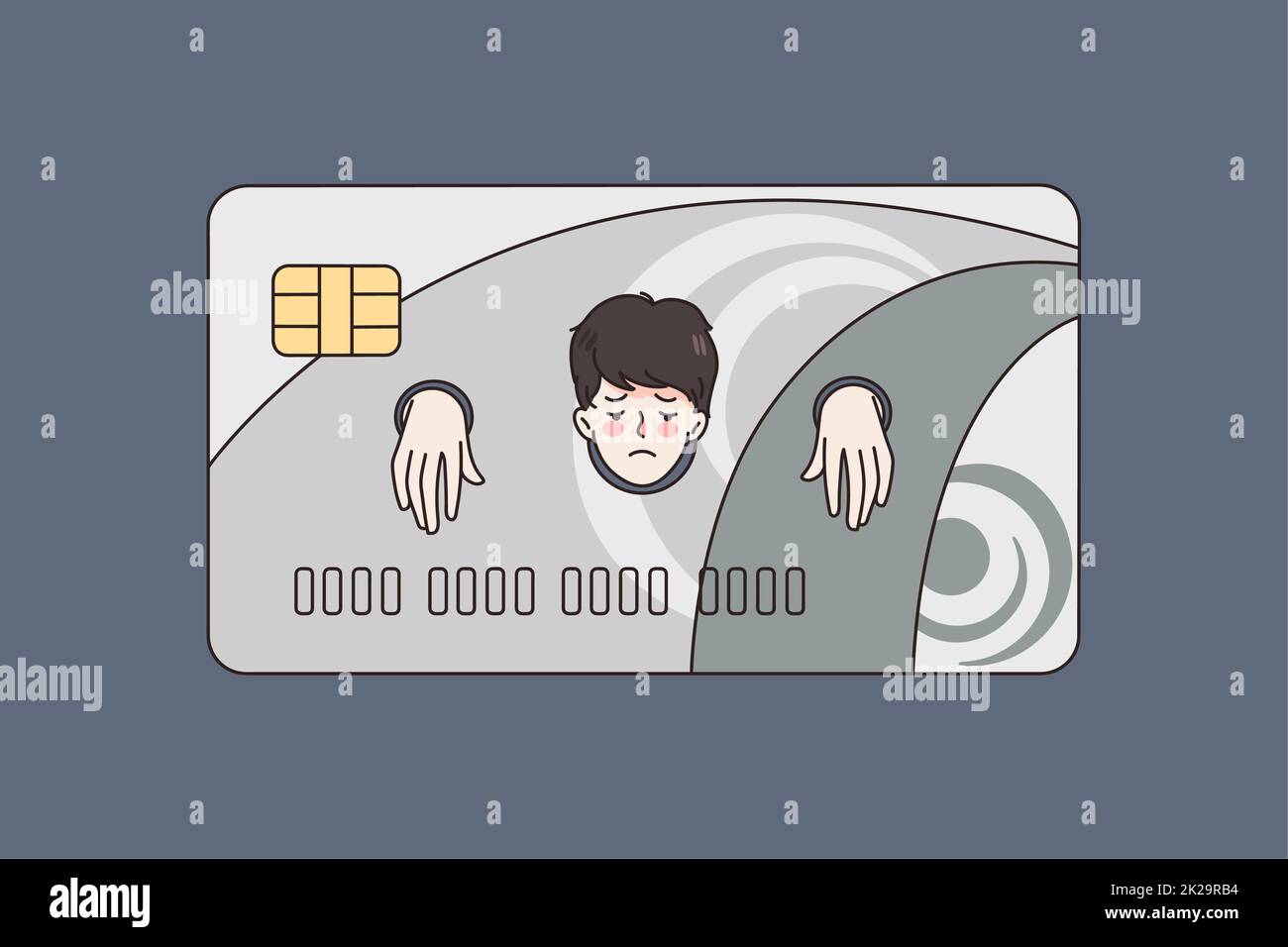 Menschensklaven haben finanzielle Probleme und Schulden Stockfoto