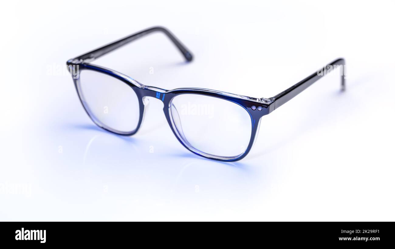 Nahaufnahme einer modernen Brille Stockfoto