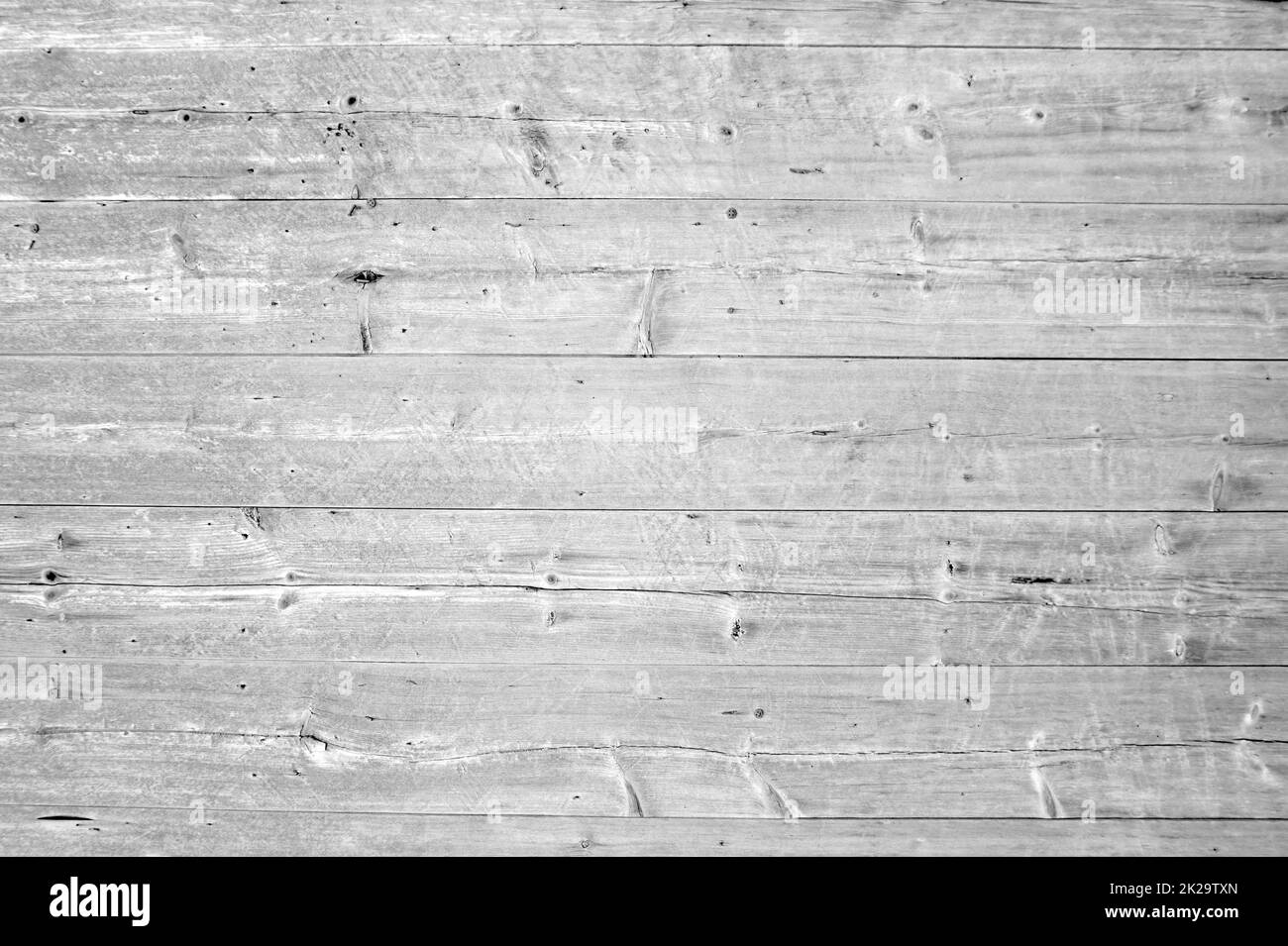 Holzwand mit grau-weißen Brettern Stockfoto