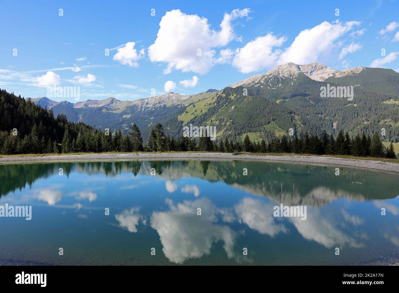Wasserspeicher in den europäischen Alpen. Tirol. Österreich Stockfoto