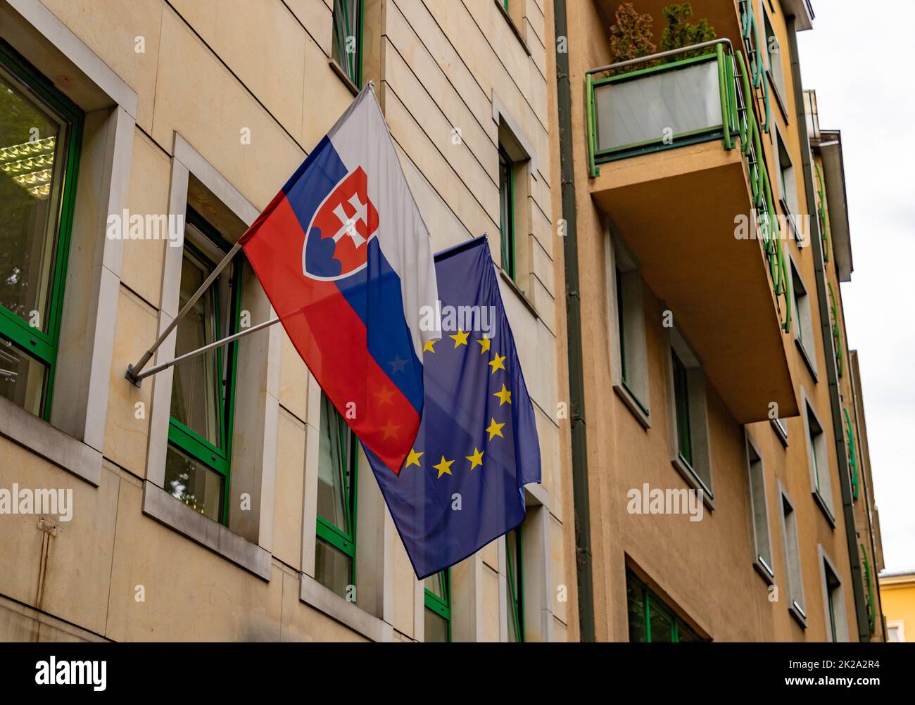 Slowakei-Flagge Stockfoto