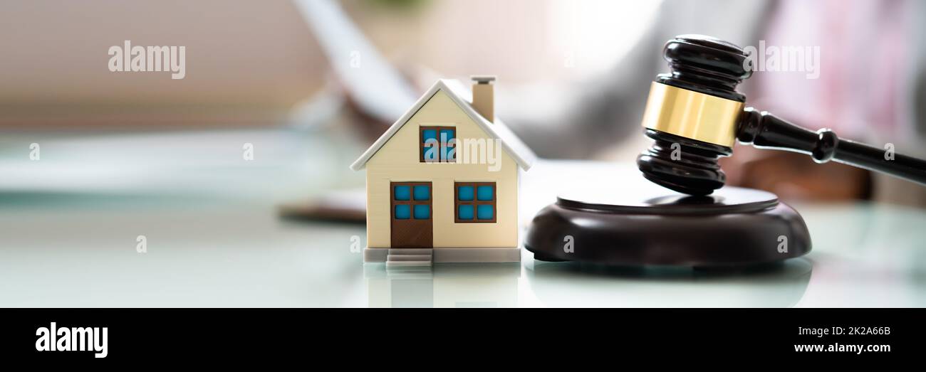 Scheidungsrecht Und Hauszwangsvollstreckung Stockfoto