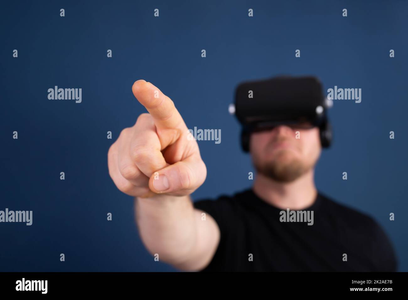 Metaverse-Technologie-Konzept. Virtuelle erweiterte Realität in sozialen Netzwerken. Stockfoto