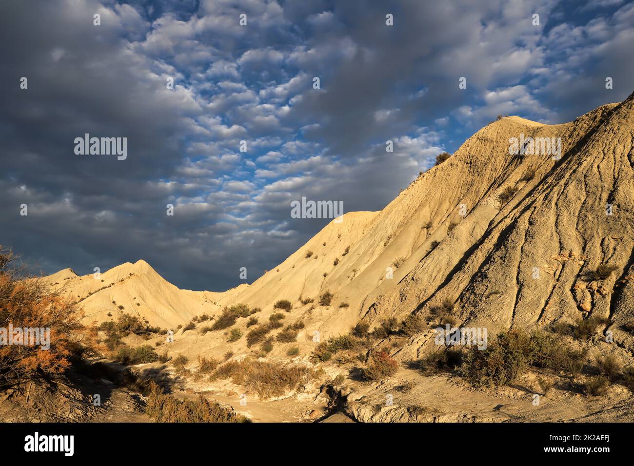 Reisen Sie durch die Natur der Badlands in Europa Spanien Stockfoto