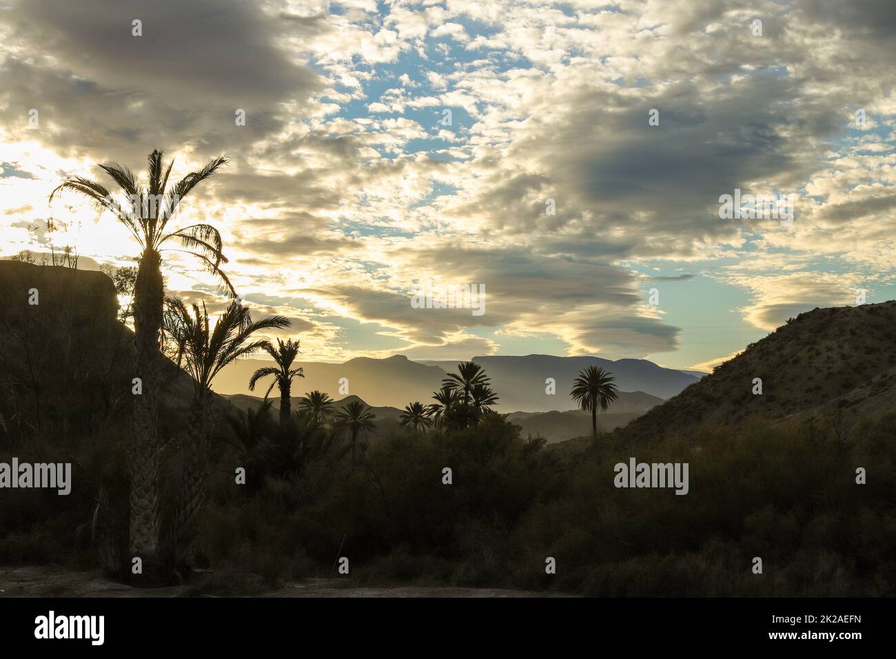 Reisen Sie durch die Natur der Badlands in Europa Spanien Stockfoto