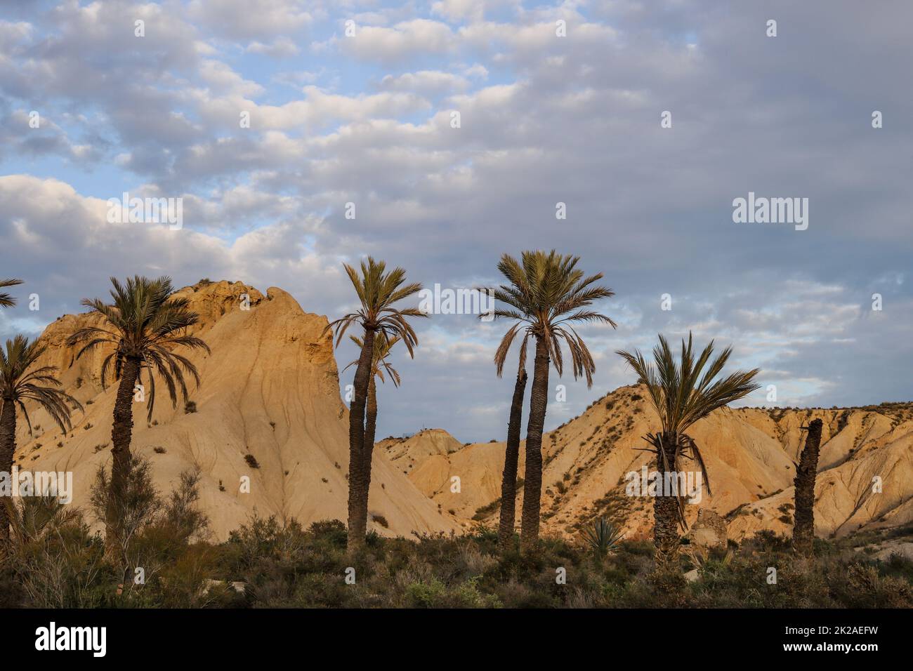 Reisen Sie durch die Natur der Badlands in Europa Spanien Stockfoto