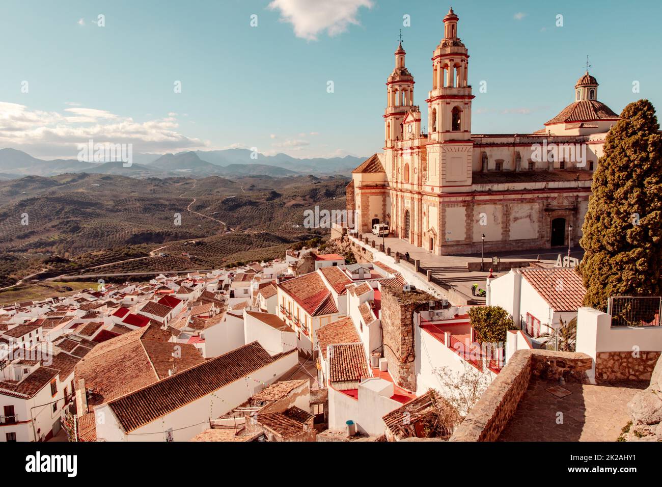 Reisen Sie durch Andalusien Ruta de los Pueblos Blancos Stockfoto