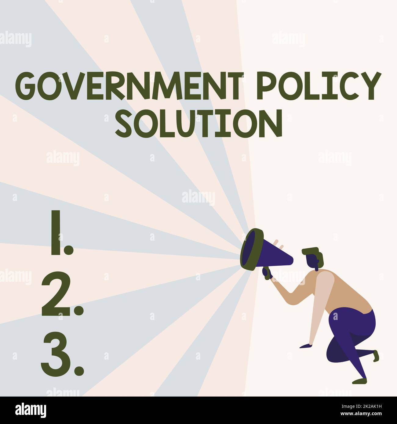 Schreiben Anzeige Text Government Policy Solution, Word geschrieben auf entworfenen Spielplan erstellt als Reaktion auf Notfälle Illustration eines per Stockfoto