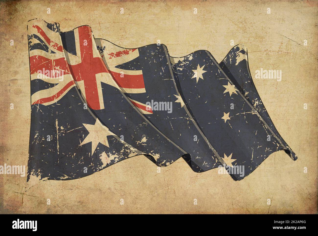 Strukturiertes Hintergrundbild Mit Australischer Grunge Flag. Stockfoto