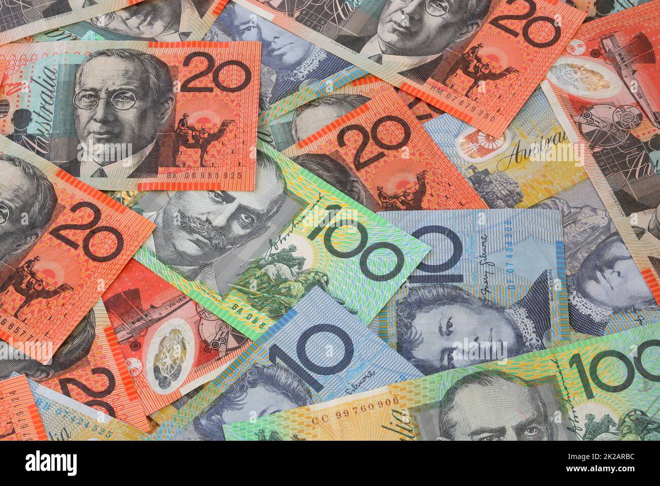 Australische Dollar-Banknoten Stockfoto
