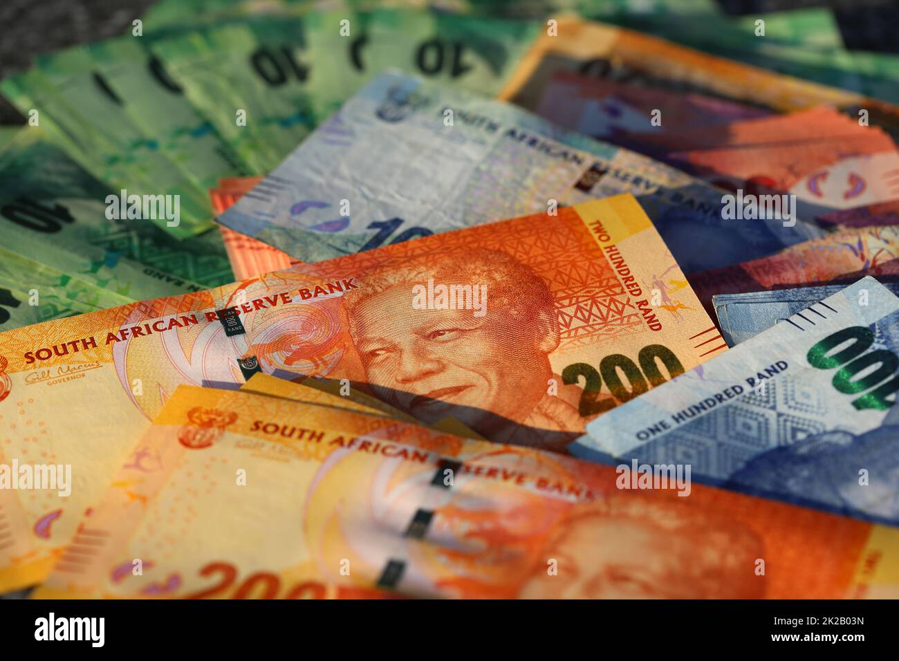 Südafrikanische Rand-Banknoten Stockfoto