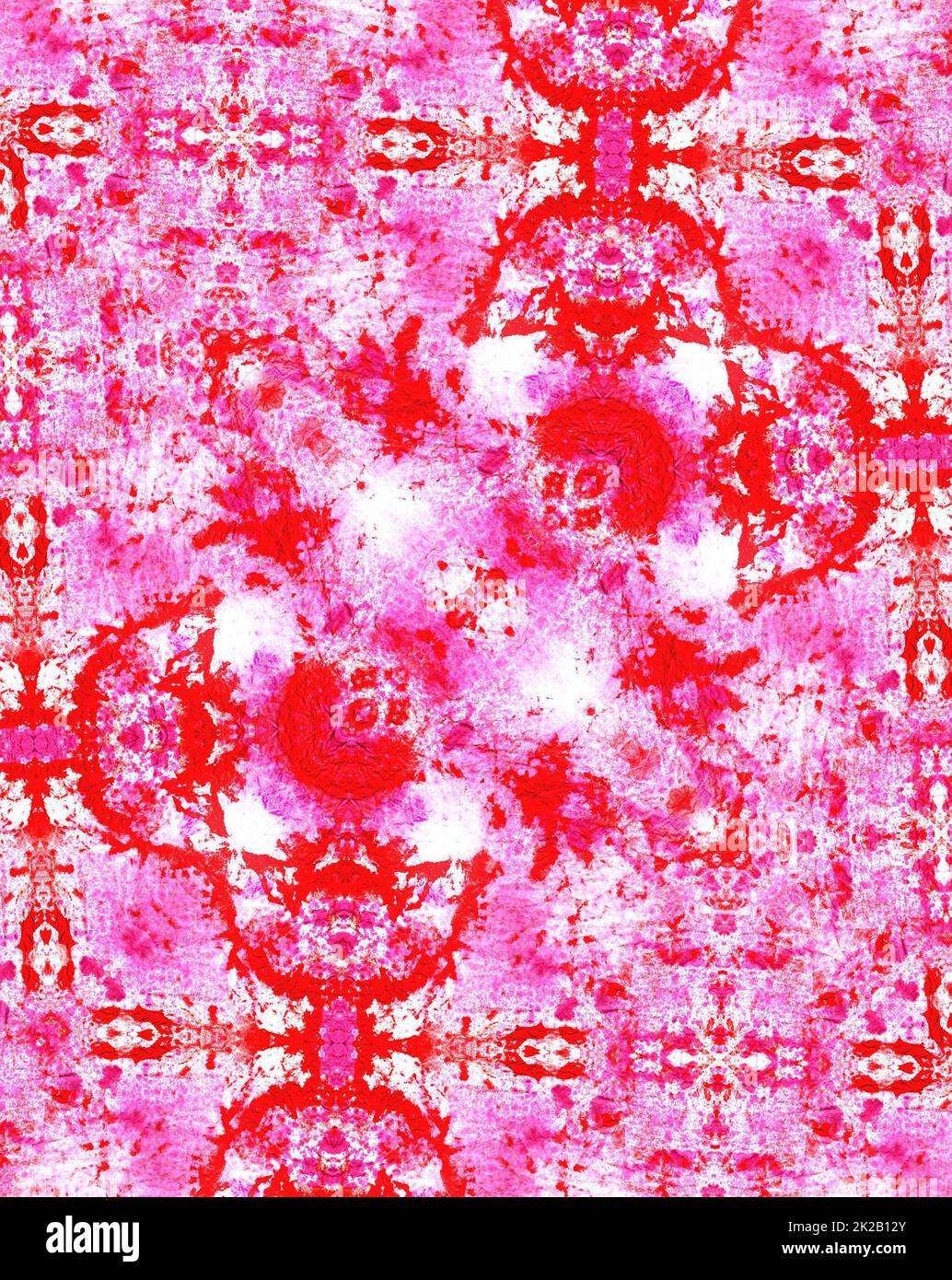 Abstrakter Strukturierter, Gemalter Hintergrund Mit Pinkfarbenem Kaleidoskop-Hintergrund Stockfoto