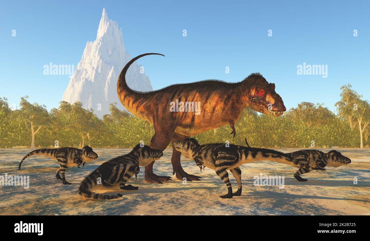 Tyrannosaurus Mutter Stockfoto