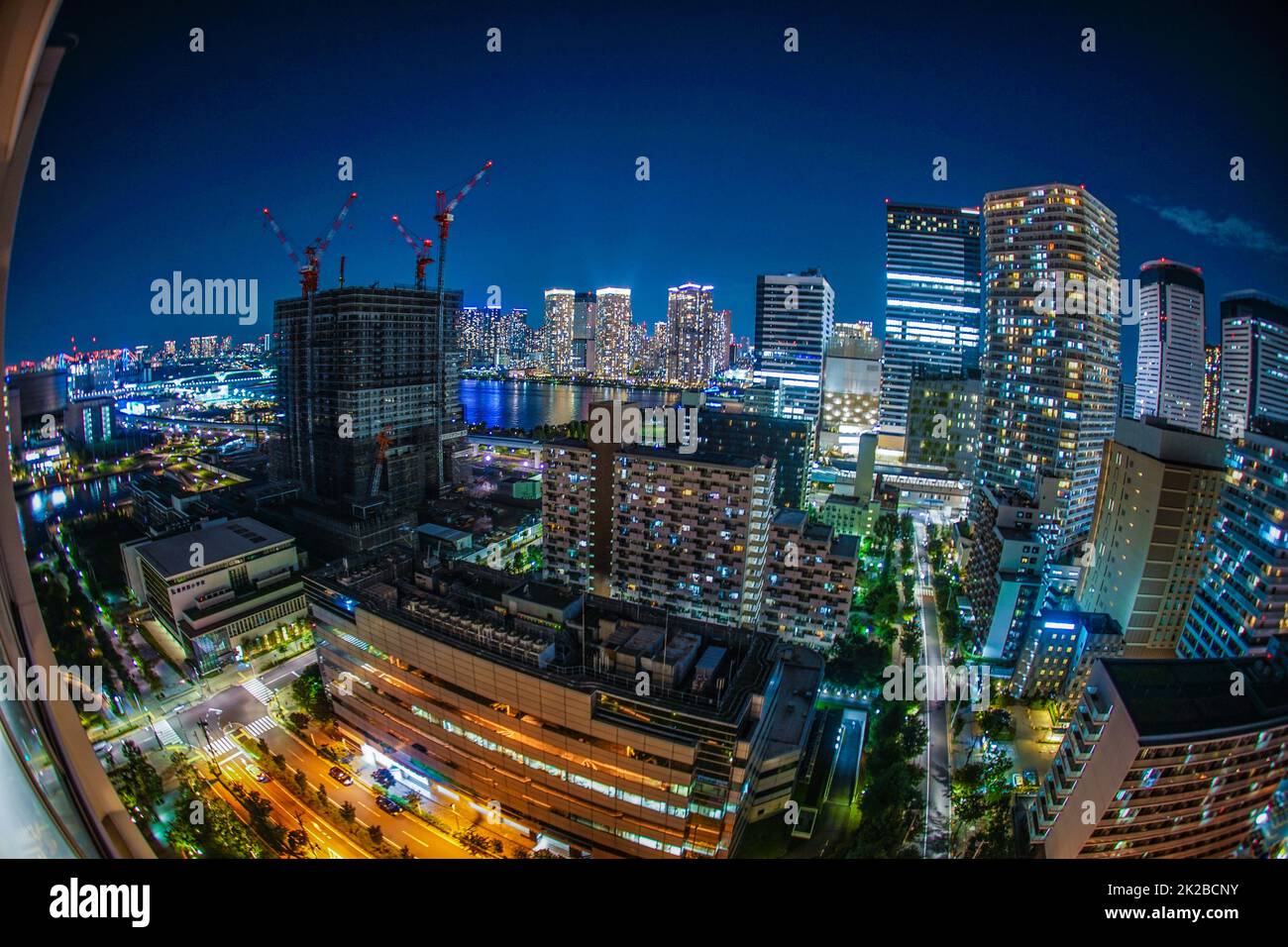 Hochhaus-Apartment-Gruppe von Toyosu (Koto-ku, Tokio) Stockfoto