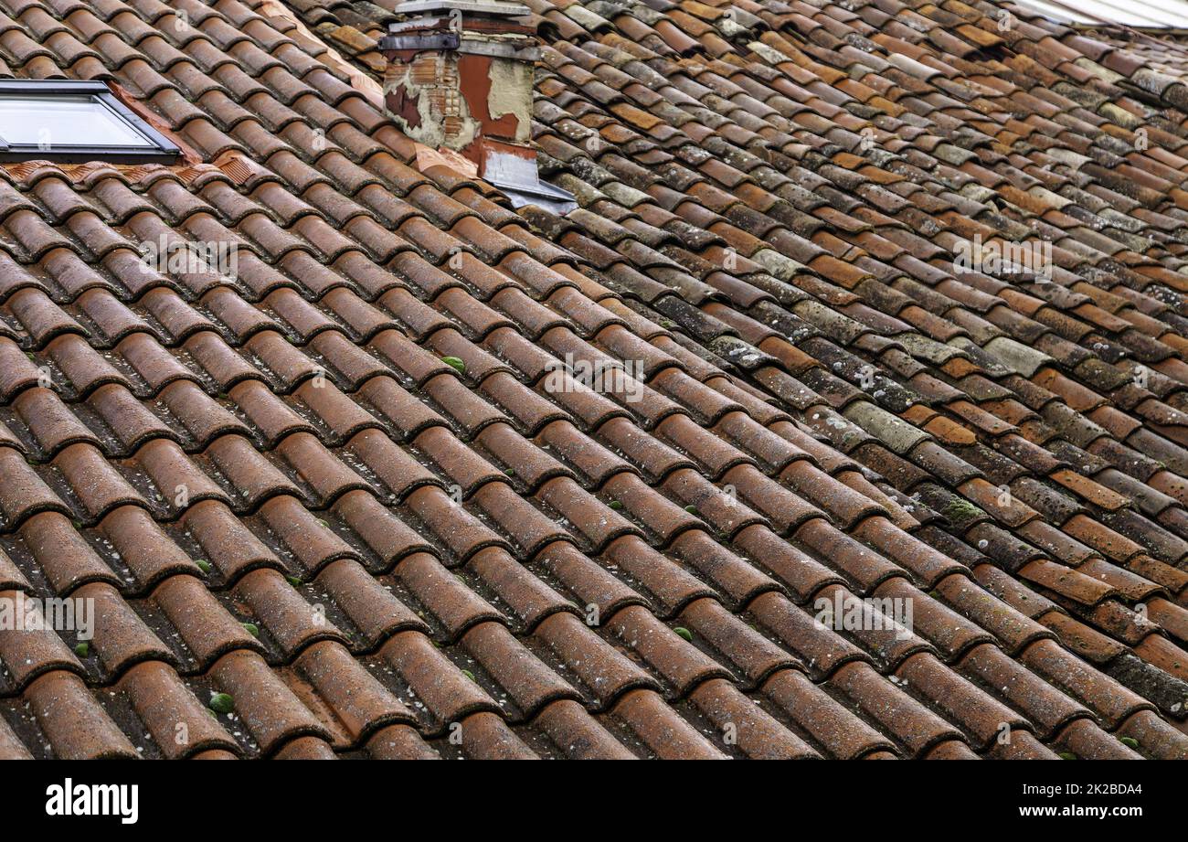 Keramische Dachziegel Stockfoto
