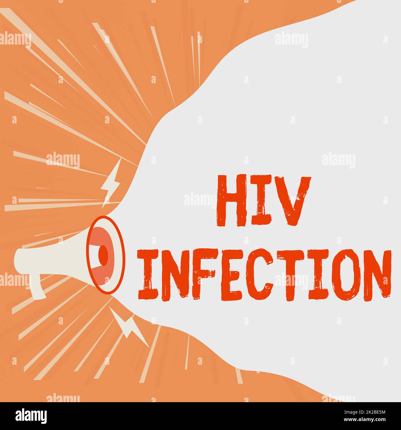 Konzeptionelle Bildunterschrift HIV-Infektion, Business-Präsentation Eine Erkrankung des Immunsystems aufgrund der Infektion mit HIV Megaphon Zeichnung Making New Loud Annou Stockfoto