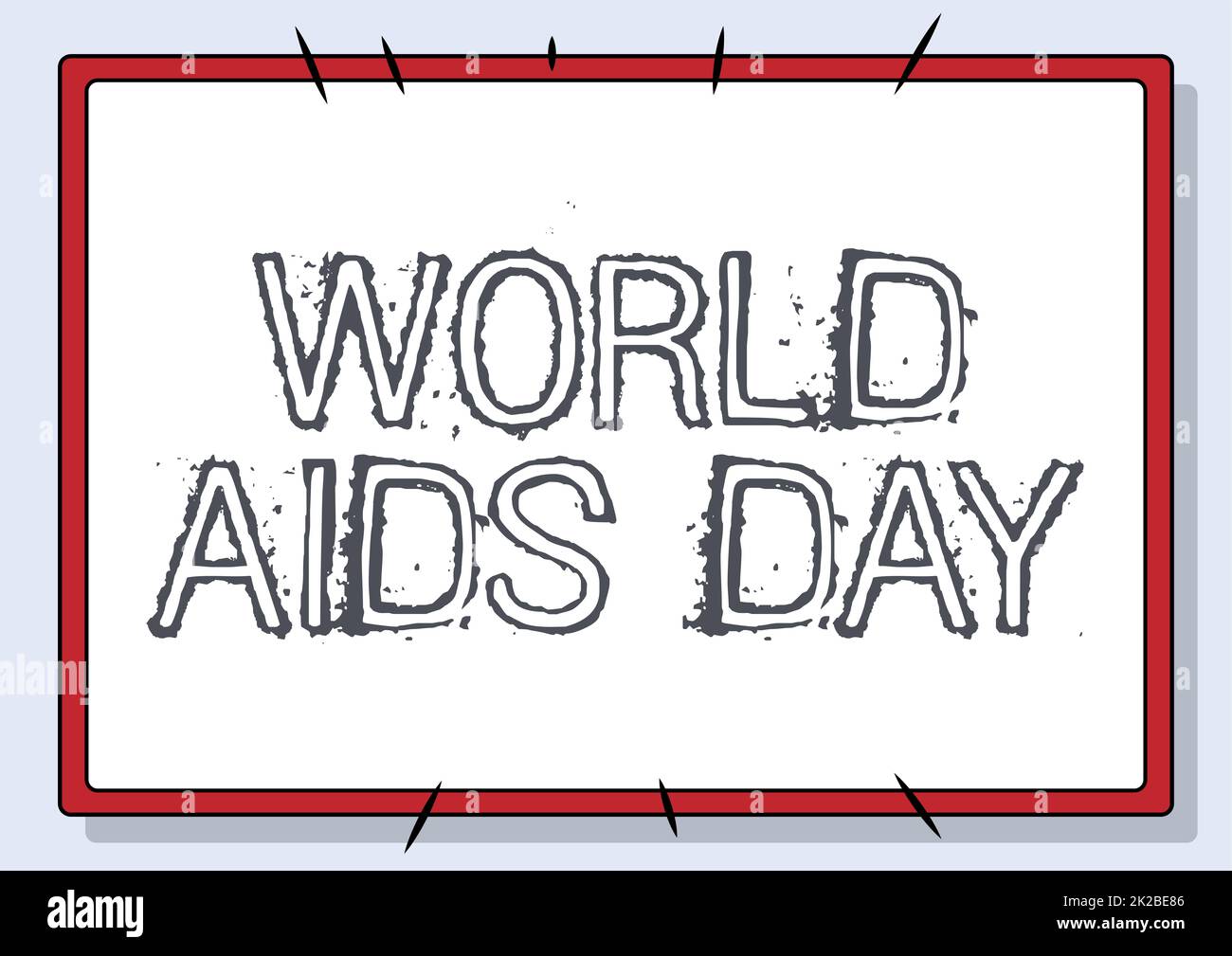 Schreiben mit Text Welt-AIDS-Tag, Internet-Konzept ein internationaler Tag zur Sensibilisierung für die AIDS-Pandemie Line Illustrierte Hintergründe WI Stockfoto