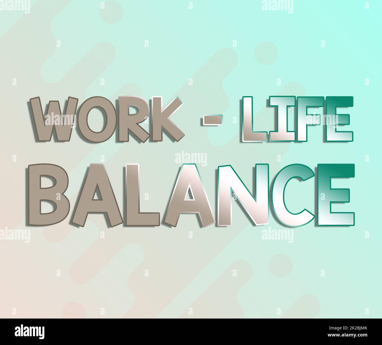Textunterschrift zur Darstellung des Arbeitslebens Balance, konzeptuelle Foto-Priorisierung zwischen persönlicher und beruflicher Aktivität Line Illustrated Backgrounds Wit Stockfoto