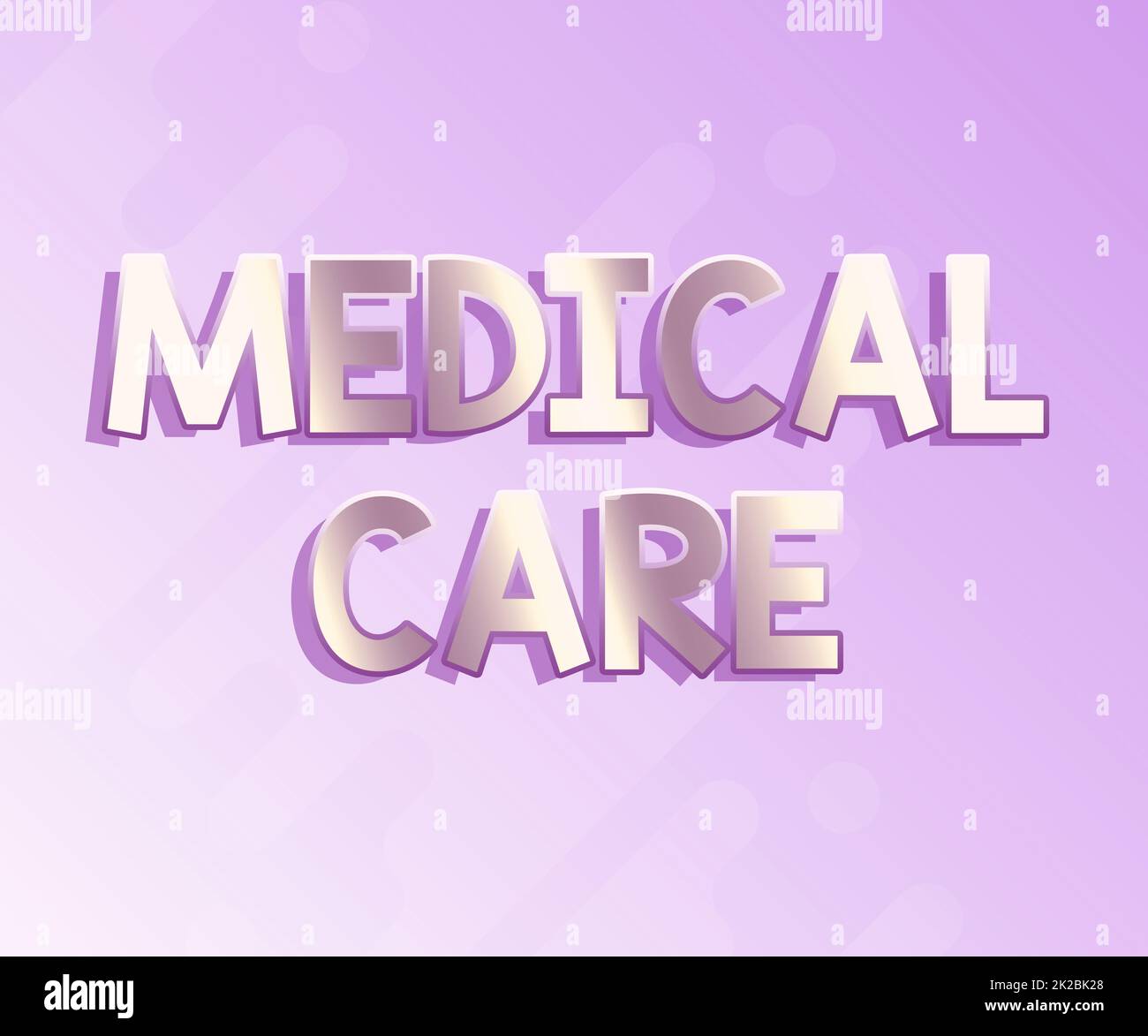 Hand schreiben Zeichen Medical Care, Geschäftsidee die professionelle Aufmerksamkeit der Ärzte im Gesundheitswesen Linie illustrierte Hintergründe mit verschiedenen Stockfoto