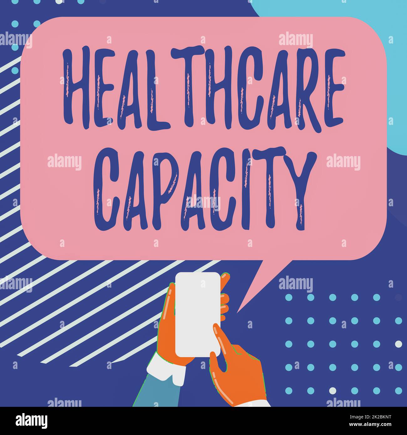 Schild mit Angaben zu Kapazität im Gesundheitswesen, Geschäftsansatz maximale Anzahl von Patienten mit dem richtigen medizinischen Service bereitgestellt Mobile Drawing Sharing Pot Stockfoto