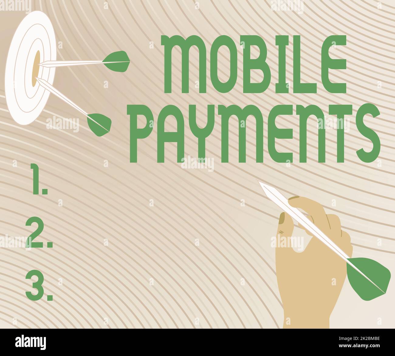 Textzeichen mit mobilen Zahlungen. Geld für Geschäftsideen wurde für ein Produkt über ein elektronisches Gerät bezahlt, das das Konzept „Message Hitting Target“ präsentiert, das Ziel wird abstrakt angekündigt. Stockfoto