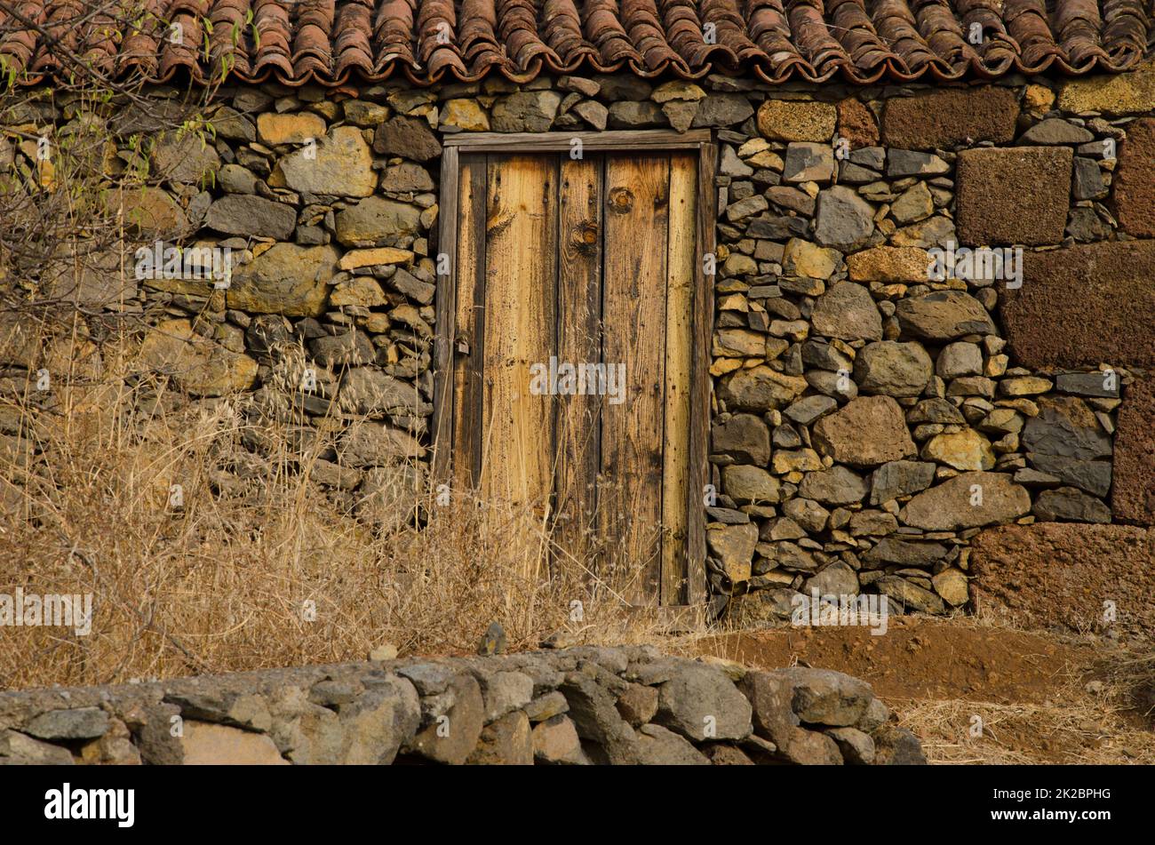 Steinhaus in Las Tricias. Stockfoto