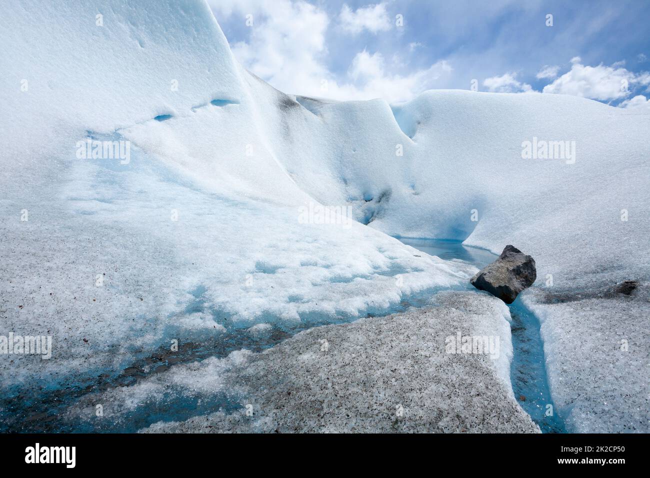 Perito Moreno Gletschereisformationen Detailansicht Stockfoto
