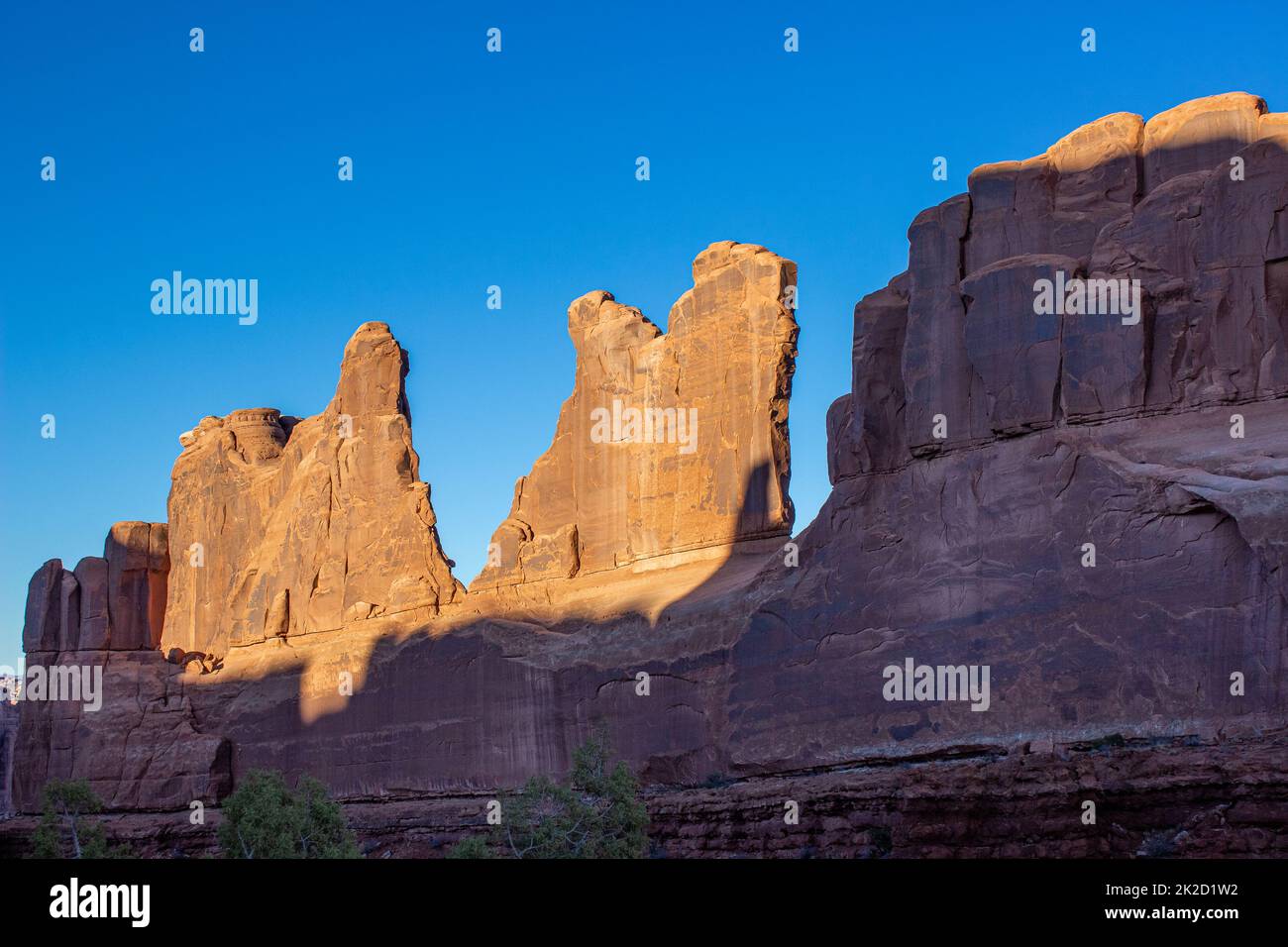Desert Rock Wall in Utah Stockfoto