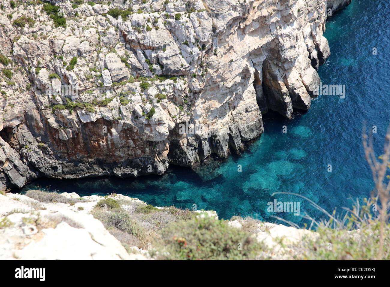 Die berühmte Blaue Grotte in Malta Stockfoto