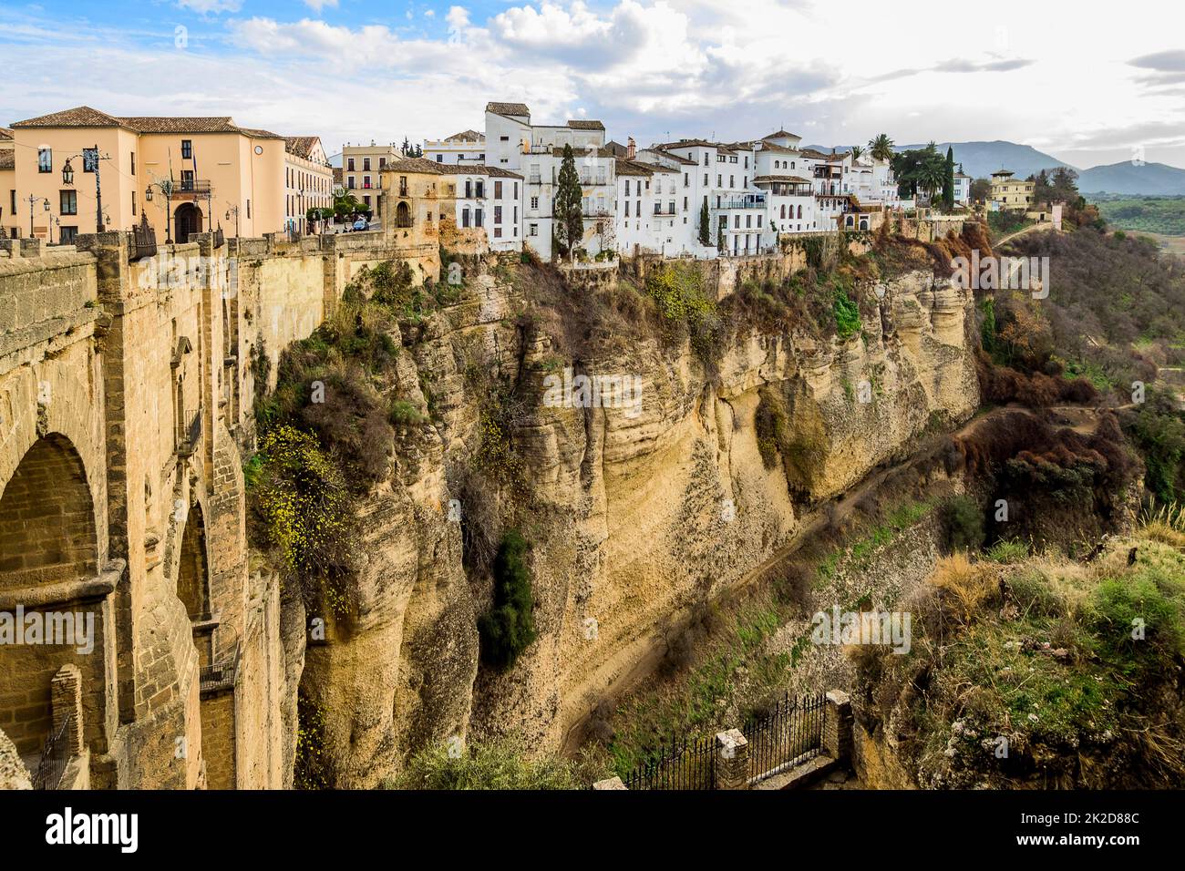 Spanien, Andalusien, Ronda - Mirador de Aldehuela Stockfoto