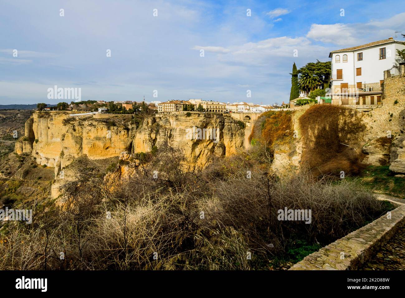 Spanien, Andalusien, Ronda - Mirador de Aldehuela Stockfoto