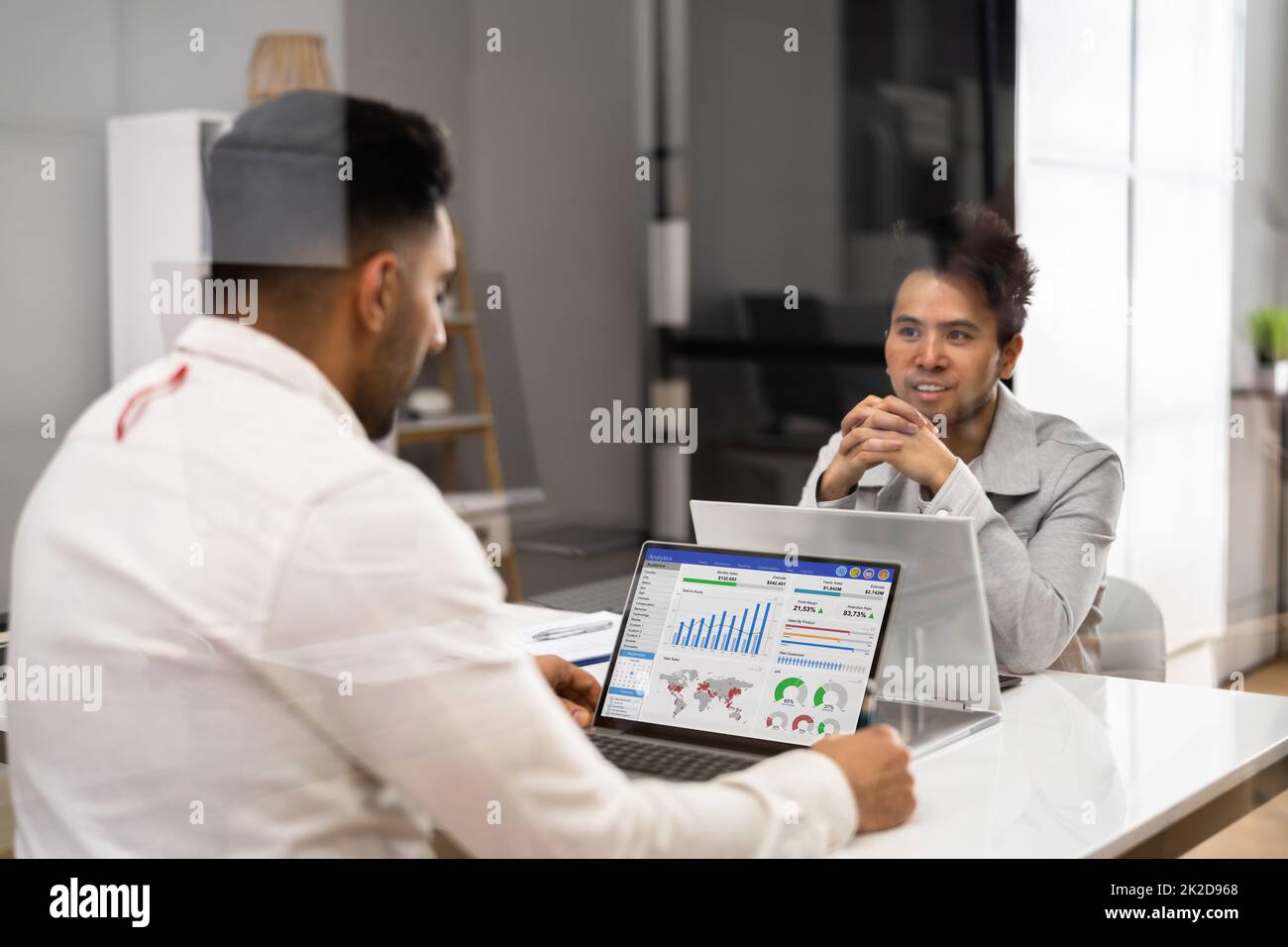 Business Dashboard für KPI-Daten Stockfoto