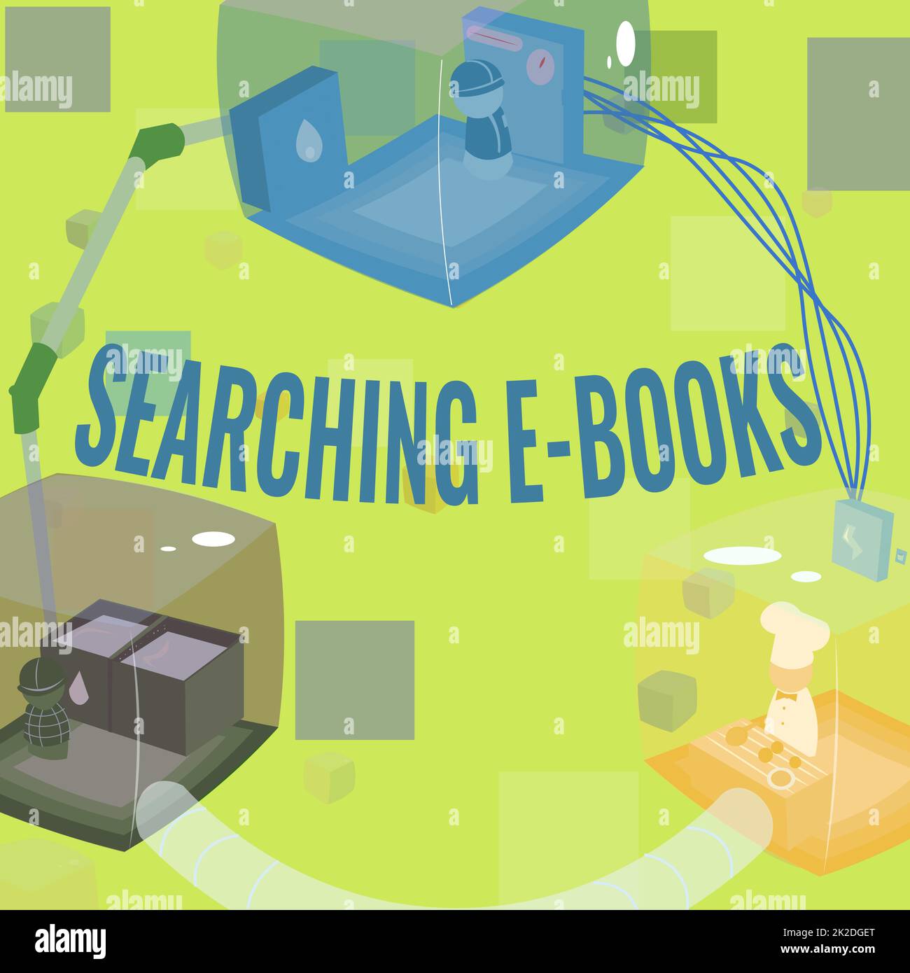 Textbeschriftung für die Suche nach E-Books. Konzeptfoto auf der Suche nach einer elektronischen Form von Schulungsmaterial sind an den Ständen zusammengekommen und stellen die notwendigen Ressourcen für den Arbeitsplatz bereit. Stockfoto