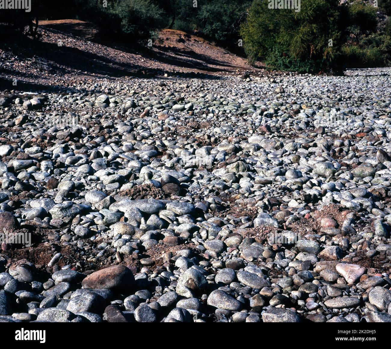 Stone River Bank Stockfoto