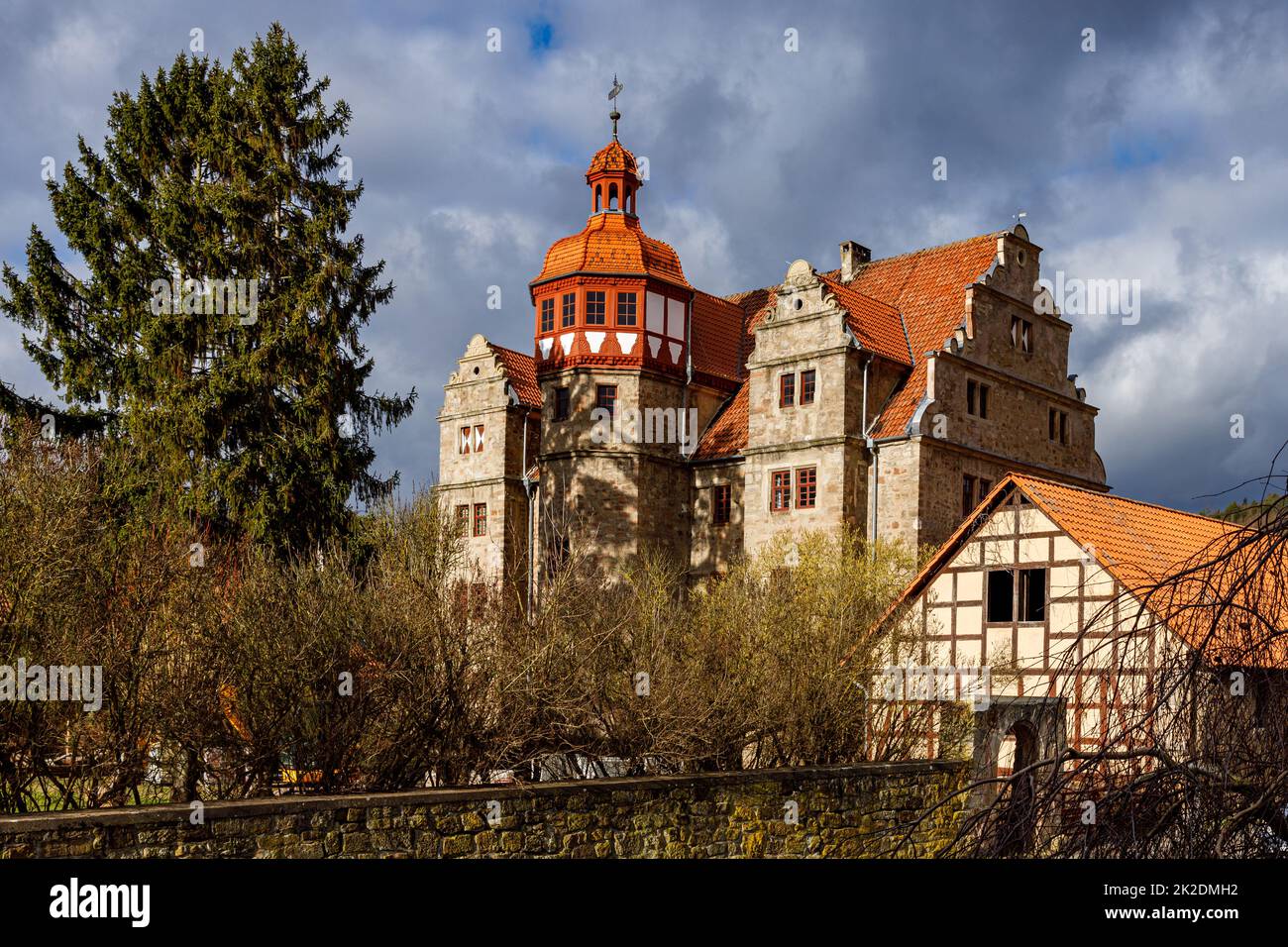 Renaissanceschloss NesselrÃ¶den in Hessen Stockfoto